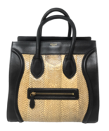 CELINE Black Leather Python Style Purse  Authentic  Two-Toned - $30,536.69 MXN