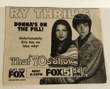 That 70’s Show Tv Guide Print Ad Topher Grace Laura Prepon TPA14 - $5.93