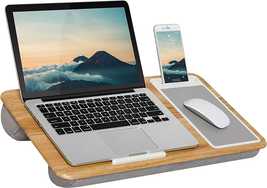 Home Office Lap Desk with Device Ledge, Mouse Pad, and Phone Holder - Oakwood - - £32.63 GBP