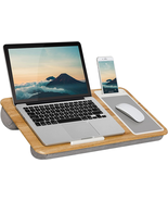 Home Office Lap Desk with Device Ledge, Mouse Pad, and Phone Holder - Oa... - £32.35 GBP