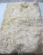 Faux Fur Long Pile Fabric Cream Bears Hair Doll Collars Santa 52&quot; Wide  1.3 yds - £27.45 GBP