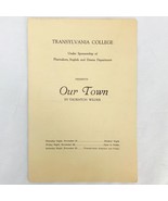 Transylvania College Lexington Kentucky May 1947 Our Town Play Program - $12.95 CAD