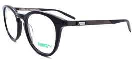 PUMA PU242O 001 Eyeglasses Frames Round 48-20-140 Black / Ruthenium - £35.12 GBP