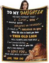 to My Daughter Blanket from Dad,Gifts for Daughter Father,Lion Blanket 50&quot;x 60&quot; - £15.10 GBP