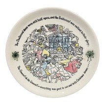 BUFFALO CHINA Dickens A Christmas Carol Season&#39;s Greetings Decorative Plate 1958 - £12.81 GBP