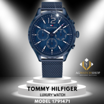 Tommy Hilfiger Herren-Armbanduhr 1791471, Quarzblau, Edelstahl, blaues... - £95.83 GBP