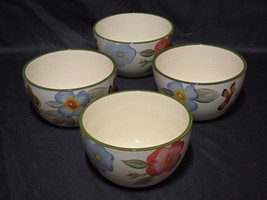 Pfaltzgraff Studio 6&quot; Soup Cereal Bowl Butterfly Botanical - Set Of 4 Dwmw Safe - $44.34