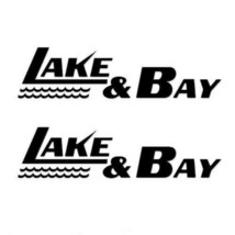 Lake &amp; Bay Boat Yacht Decals 2PC Set Vinyl High Quality New Stickers - £30.83 GBP