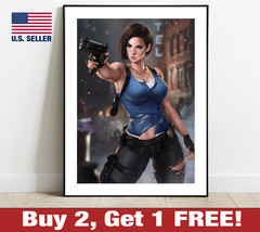Resident Evil Jill Valentine Poster 18&quot; x 24&quot; Print Game Room Wall Art Decor 1 - £10.66 GBP