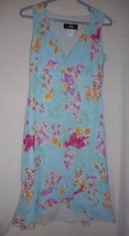 Vintage (?) B. Moss Size 4 Blue Floral lined sleeveless Dress - $368.38 MXN