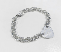 Tiffany & Co. Return To Tiffany Heart Tag Charm Bracelet 7.5" - $215.00
