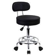 Ergonomic Height Adjustable PU Leather Rolling Stool with Footrest for O... - $77.99