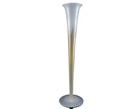 c1920 Tiffany Favrille Pulled Feather trumpet bud vase - $1,994.85