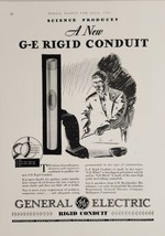 1931 Print Ad General Electric Rigid Conduit Used in Construction Bridgeport,CT - £16.87 GBP