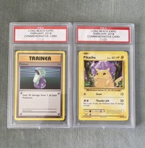 Pikachu Gnaw Pokemon Card 60HP &amp; Trainer Potion Card . Graded PSA, Commemorative - £193.88 GBP