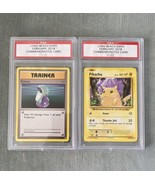 Pikachu Gnaw Pokemon Card 60HP &amp; Trainer Potion Card . Graded PSA, Comme... - £190.29 GBP
