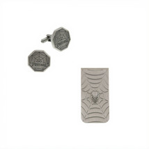 Spider-Man Money Clip &amp; Cuff Links Boxed Set Silver - £24.11 GBP