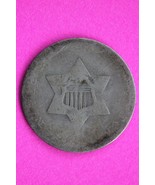 Dateless Trime 3 Three Cent Silver Dime Low Grade Graffitti Exact Coin S... - $25.74 CAD