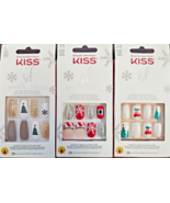 B2G2 FREE KISS Special Design LE Holiday/Christmas Nails Holly, Snow, Nu... - $8.97+