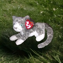 TyBeanie Baby - PURR the Kitten Blk &amp; Red tags 7.5&quot; - $147.72 MXN