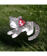 TyBeanie Baby - PURR the Kitten Blk &amp; Red tags 7.5&quot; - $147.72 MXN