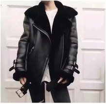 Women&#39;s Shearling  Leather B3 Bomber ‘Fur Aviator Genuine Leather Jacket all siz - £144.79 GBP