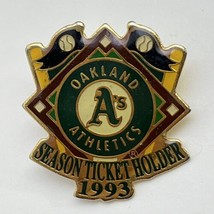 Oakland A’s Athletics 1993 Season Ticket Holder Lapel Hat Pin MLB Baseball - $9.95