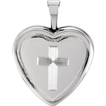 Sterling Silver Cross Heart Locket - £62.77 GBP