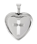 Sterling Silver Cross Heart Locket - €68,22 EUR