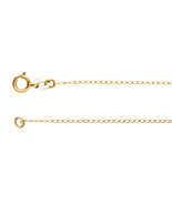 14K White or 14K Yellow Gold 1mm Solid Curb Chain - 20&quot; Long - €124,52 EUR