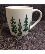 Starbucks Coffee Cup Mug Christmas Trees 2015 Holiday Pine Trees Evergreens - £11.98 GBP