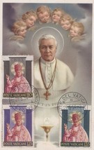 Vatican City Mi 220-222 FDC Maxicard Pope Pius X Saint SCARCE! ZAYIX 0224M0142 - £47.41 GBP