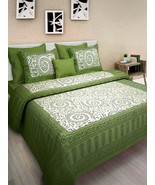 Rastogi Handicrafts Double Bedsheet Queen Size Tapestry Printed with 2 P... - $21.55