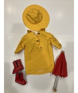 PLEASANT COMPANY American Girl MOLLY Yellow Slicker Hat Raincoat Umbrell... - $857.68 MXN