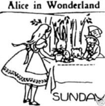 30&#39;s Alice in Wonderland transfer pattern embroidery ww1001 - £3.93 GBP