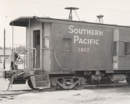 Southern Pacific Railroad SP #1913 Caboose Train B&amp;W Photograph at El Ce... - $9.49