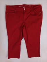 Westport Womens Signature Fit Mid Rise Capri Jean Pants Size 20W Red - $335.44 MXN