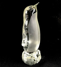 Contemporary Art Glass Penguin Figurine Paperweight Frosted Glass Crysta... - £16.97 GBP