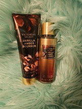 Victoria Secret 2pc Set Vanilla Amber Bourbon - £43.83 GBP