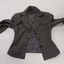 Georgiou Studio Woman’s Gray 3-Button Collar Wool Blend  Blazer Jacket Size 0 image 11