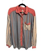 Anthropologie True Pajama Top  Casual Stripe Sleeve Spring Shirt Women’s... - $32.49 CAD