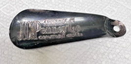 Vintage JC Penney Co Black Metal Shoehorn Advertisement Shoe Horn - $12.38