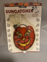 Halloween Suncatcher PUMPKIN Mint on Card SEALED Suction K-Mart New Design - $8.80