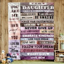 To My Daughter From Mom Throw Blanket. 50”x60”. Ultra Soft. NWT. - £27.77 GBP