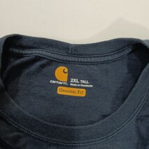 Carhartt K87-NVY Men's 2XL Tall Short Sleeve Pocket Workwear Blue Cotton T-Shirt image 4