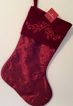 Trimmery Sequin Scroll Design Christmas Stocking - Elegant Holiday Decor... - $12.94