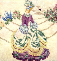 Crinoline Lady SUZETTE embroidery transfer Briggs - $5.00