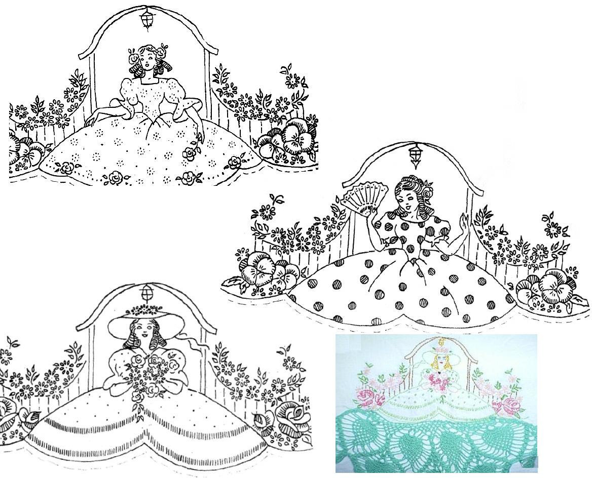 3x Southern Belle transfer embroidery mo579 - $5.00