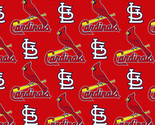 Cotton St Louis Cardinals Red MLB Baseball Sports Team Fabric Print BTY ... - £11.18 GBP