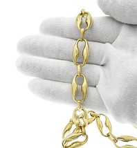 Anchor Mariner Chain Necklace 12mm Puffed Gold Plated 925 Silver 30 inch - $292.05